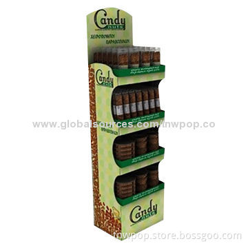 Fashionable POP Floor Display, Suitable for Candy, Cookies, Strong, Steady, Customized Size & Design